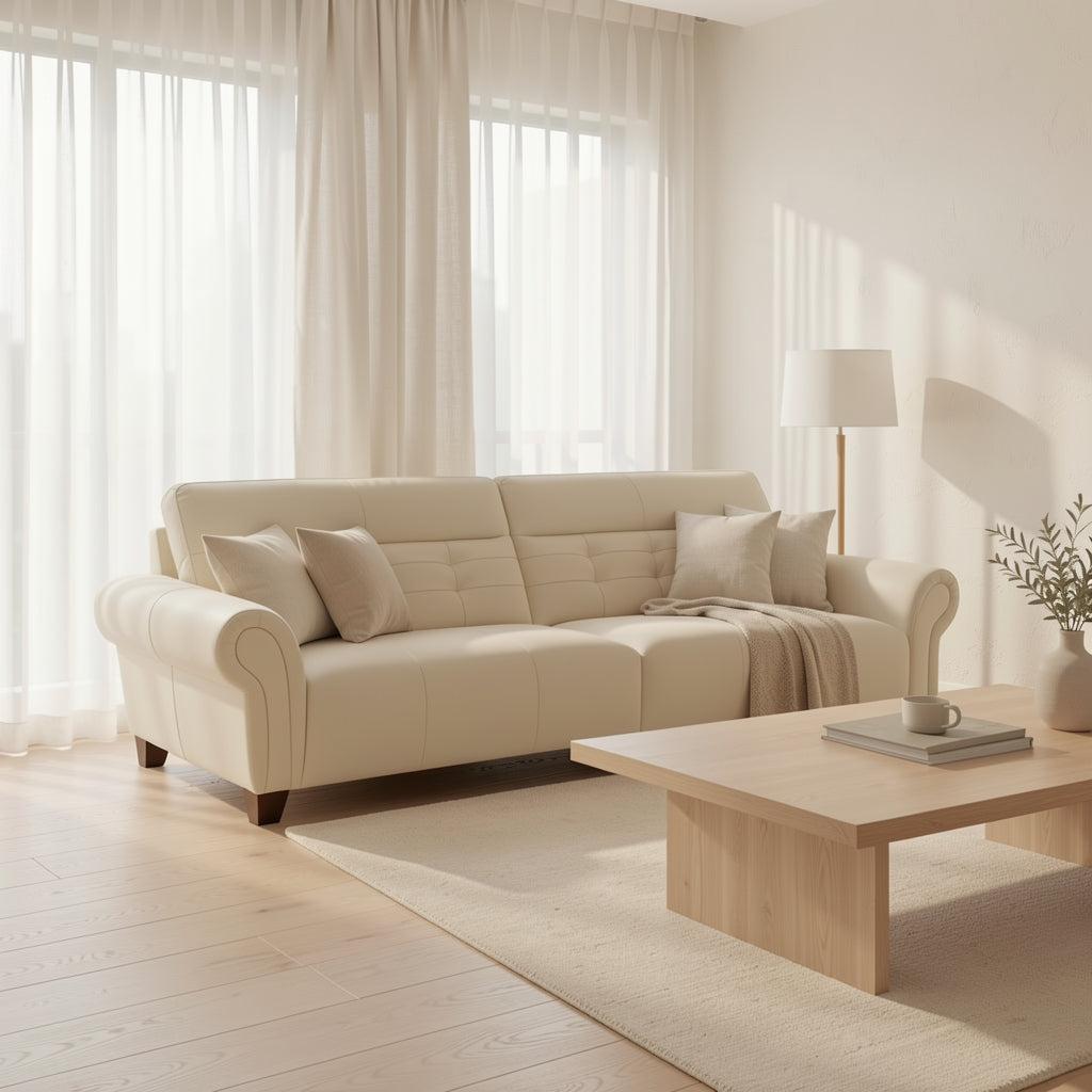 Tufted Sofa (GD71) in soft oak daylight