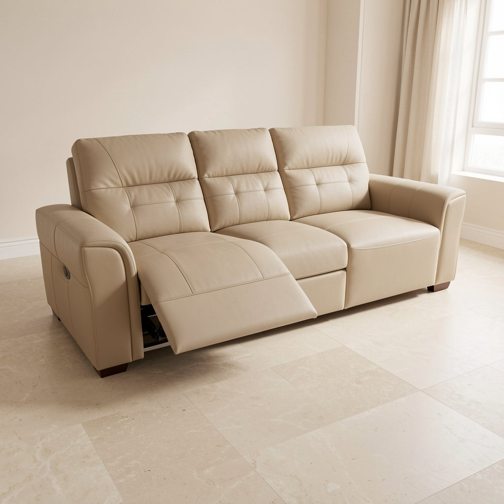 Beige Power Reclining Sofa (DYFQ2713) in elevated