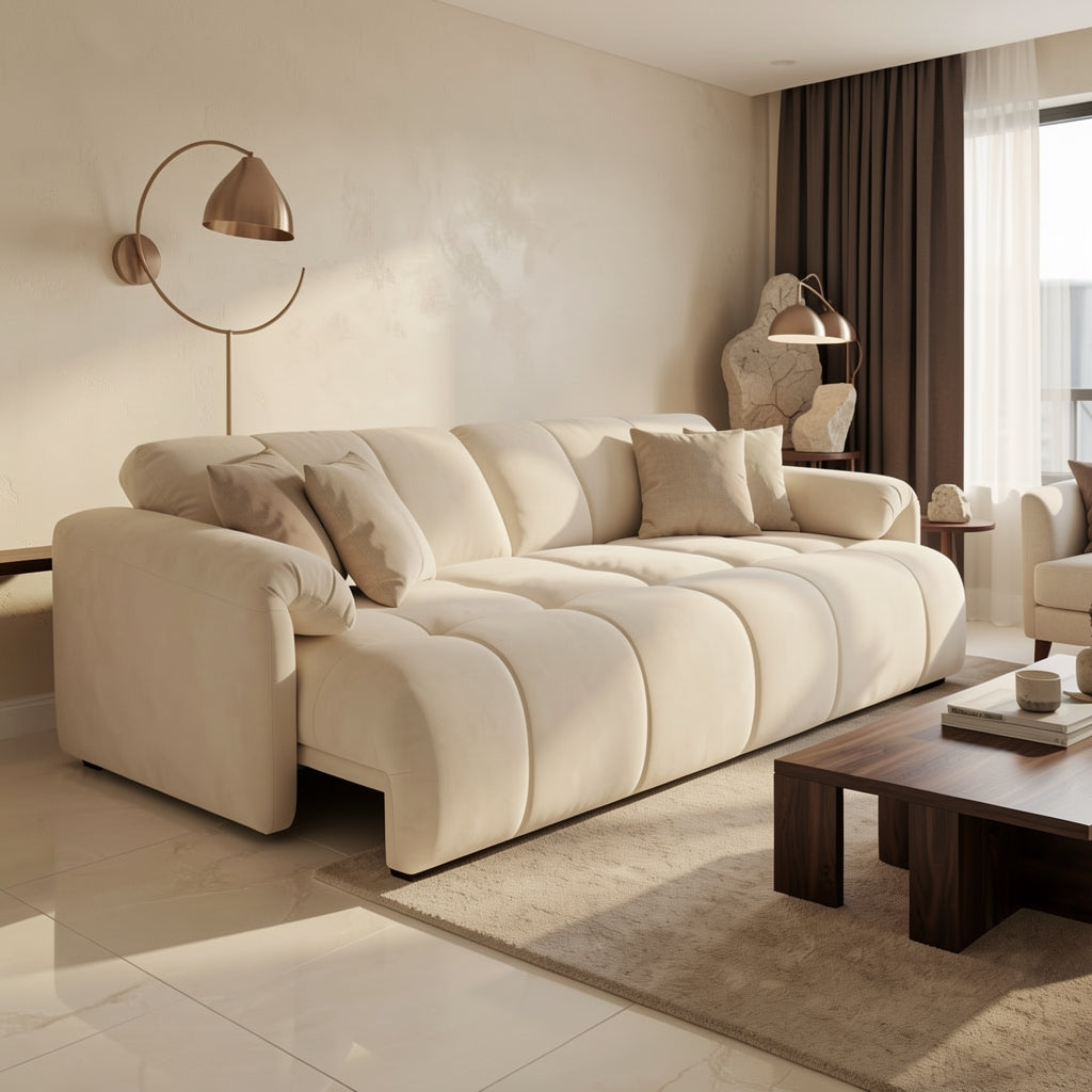 Mustard Yellow Sofa (DYYF1096) in marble bronze