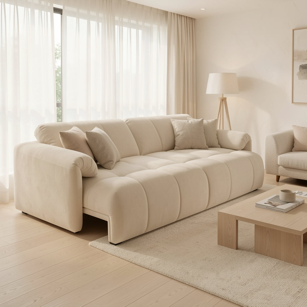 Mustard Yellow Sofa (DYYF1096) in soft oak daylight