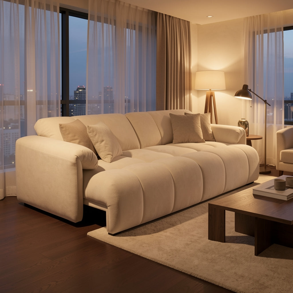 Mustard Yellow Sofa (DYYF1096) in urban dusk