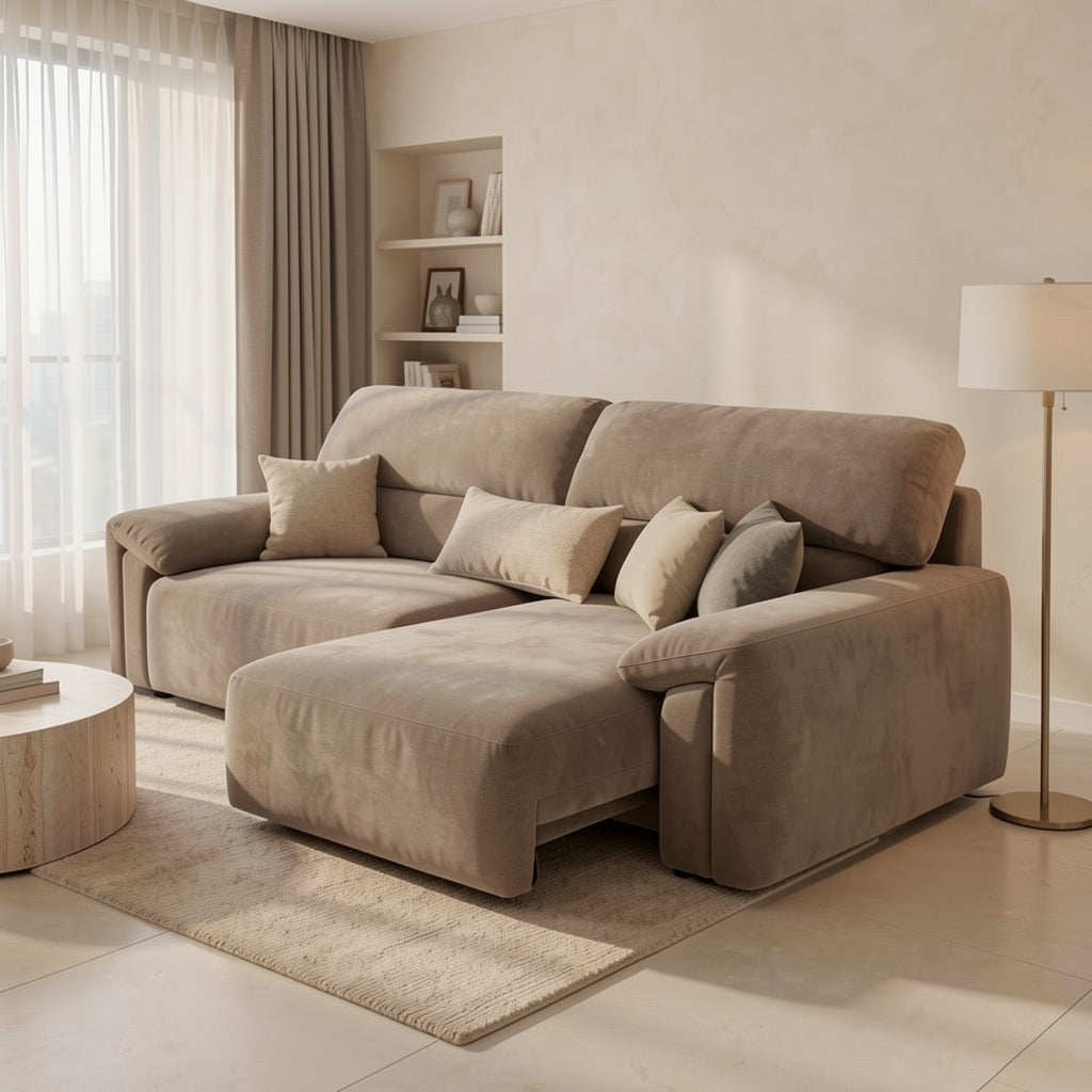 Gray Sofa (DYYF3002) in tonal taupe cocoon