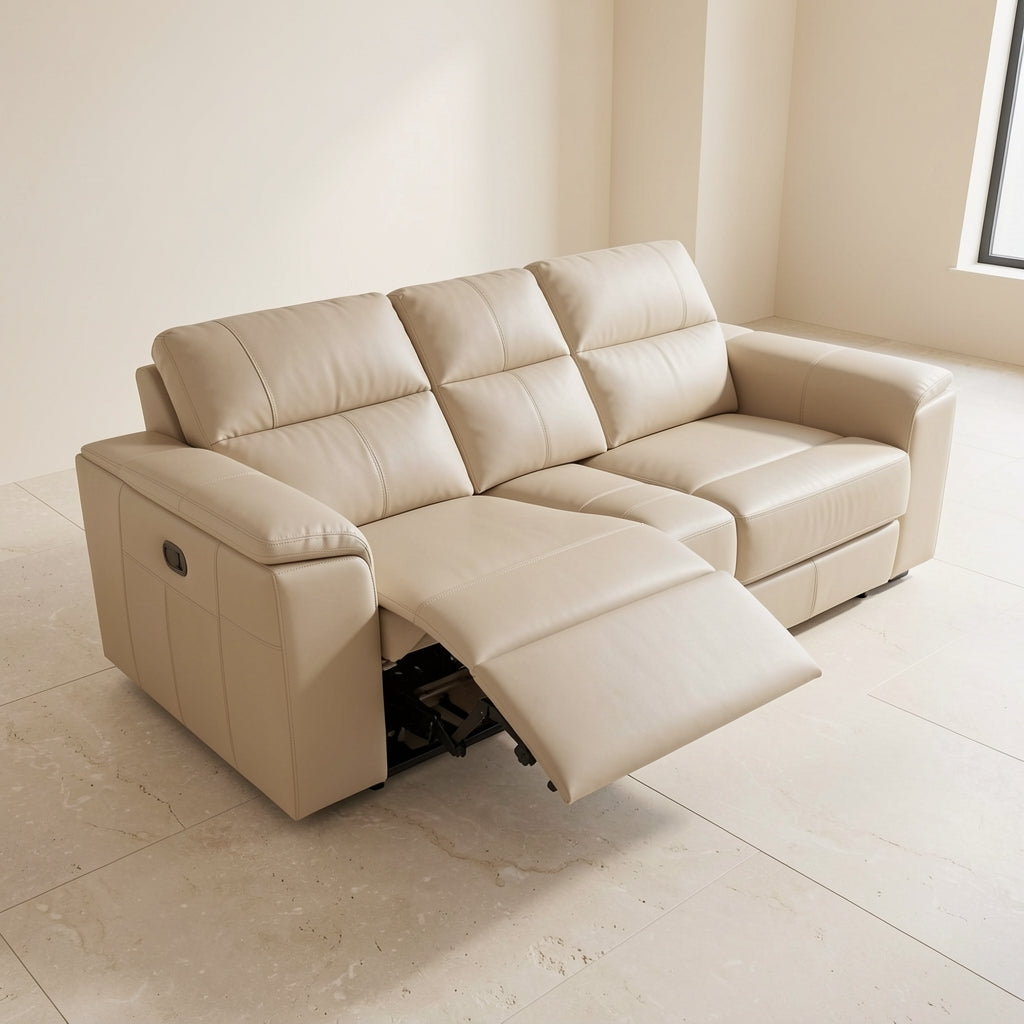 White Power Reclining Sofa (DYYF386) in elevated