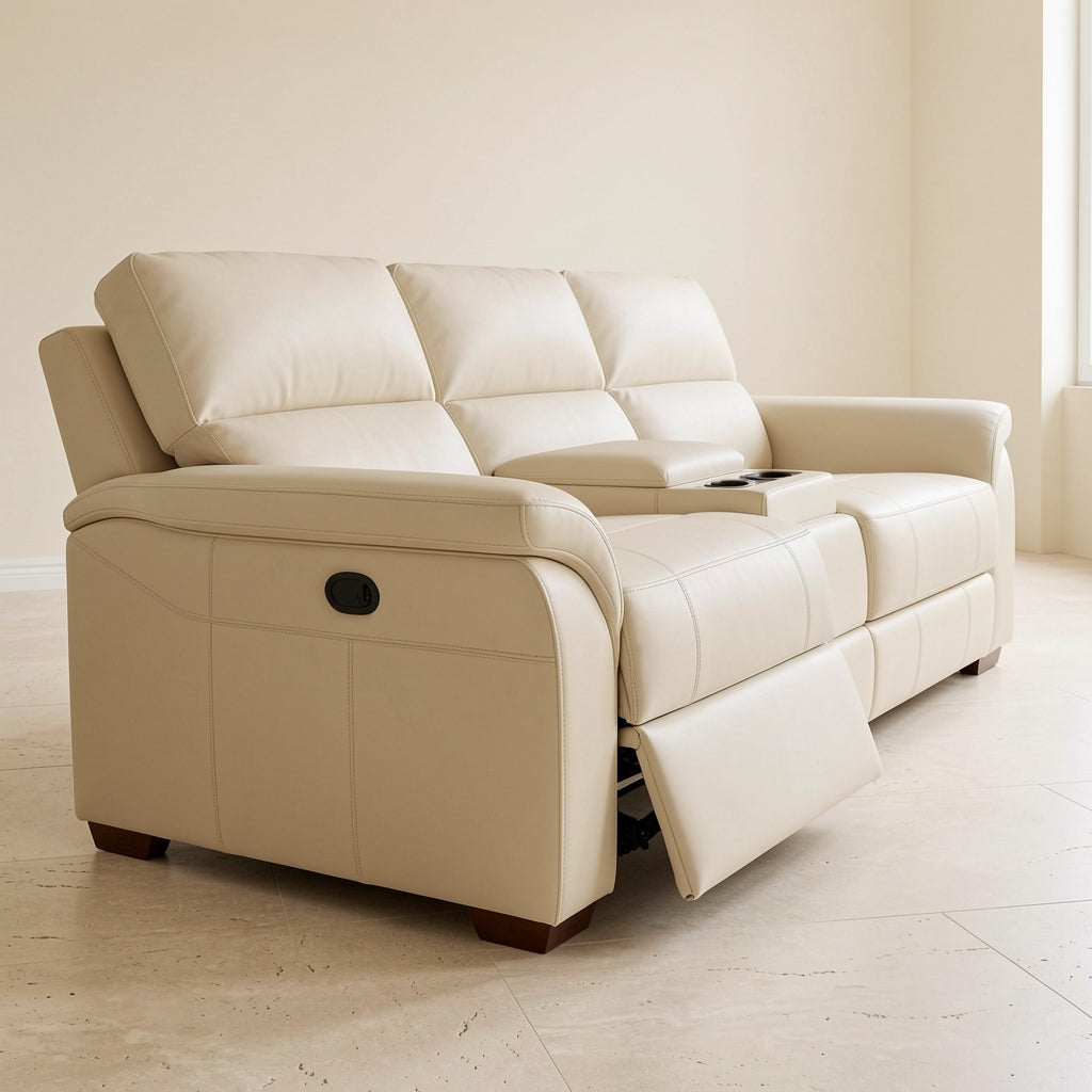 White Power Reclining Sofa (DYYF386) in left