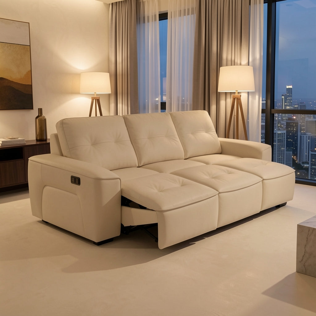 Black Power Reclining Sofa (黑金刚拉床) in urban dusk