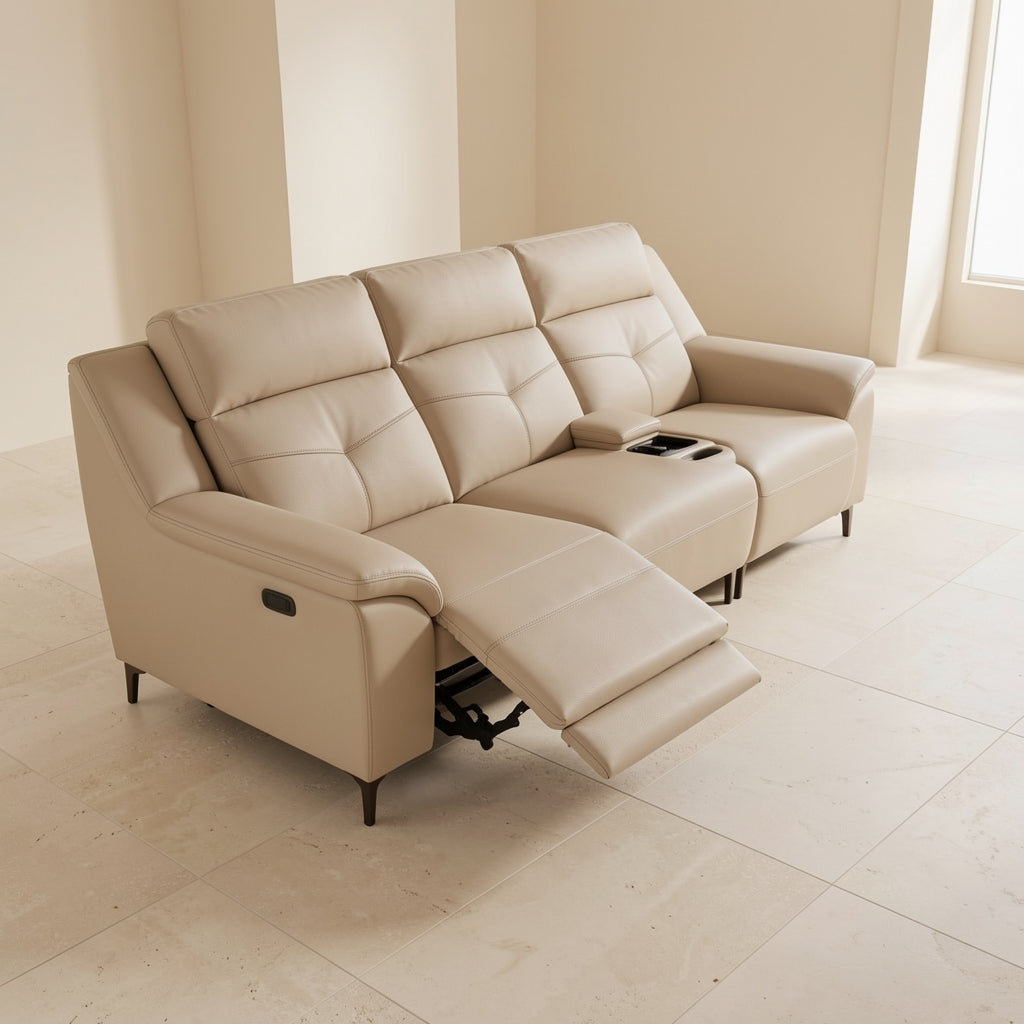 Beige Power Reclining Sofa (GD103) in elevated