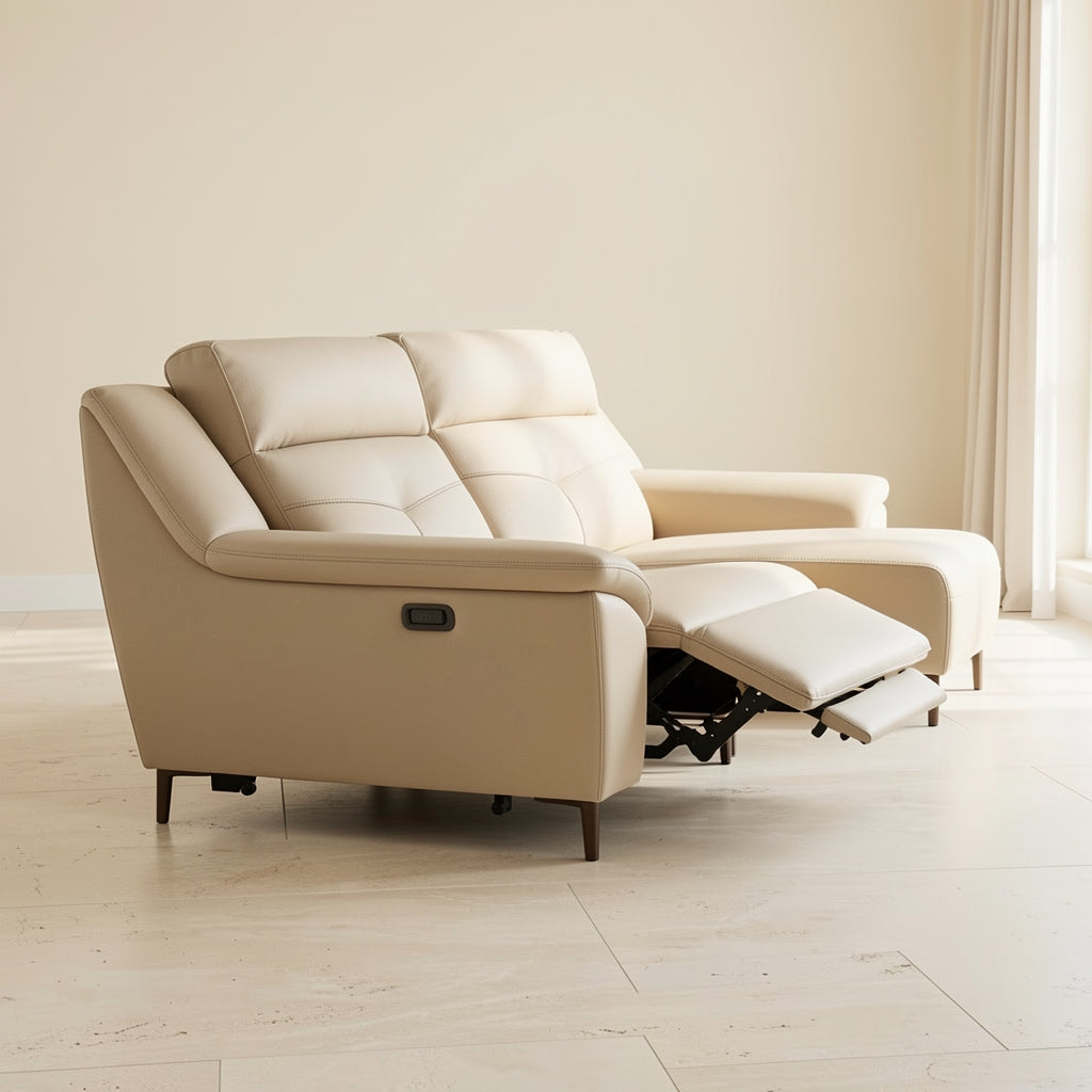 Beige Power Reclining Sofa (GD103) in left