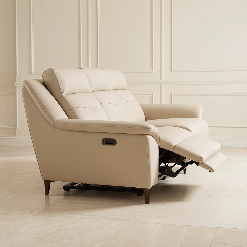 Beige Power Reclining Sofa (GD103) in right