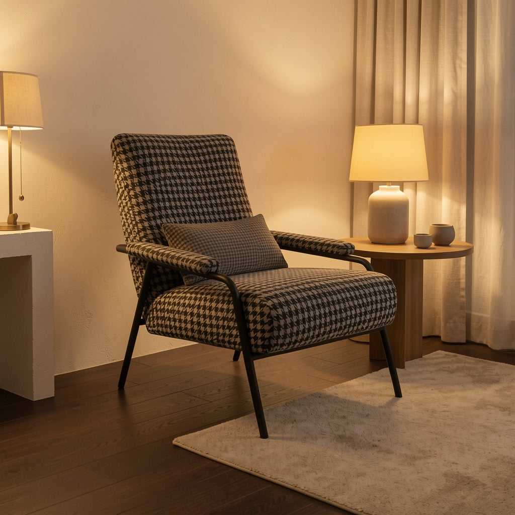 Mid-century Modern Lounge Chair (DYC01) in warm evening walnut