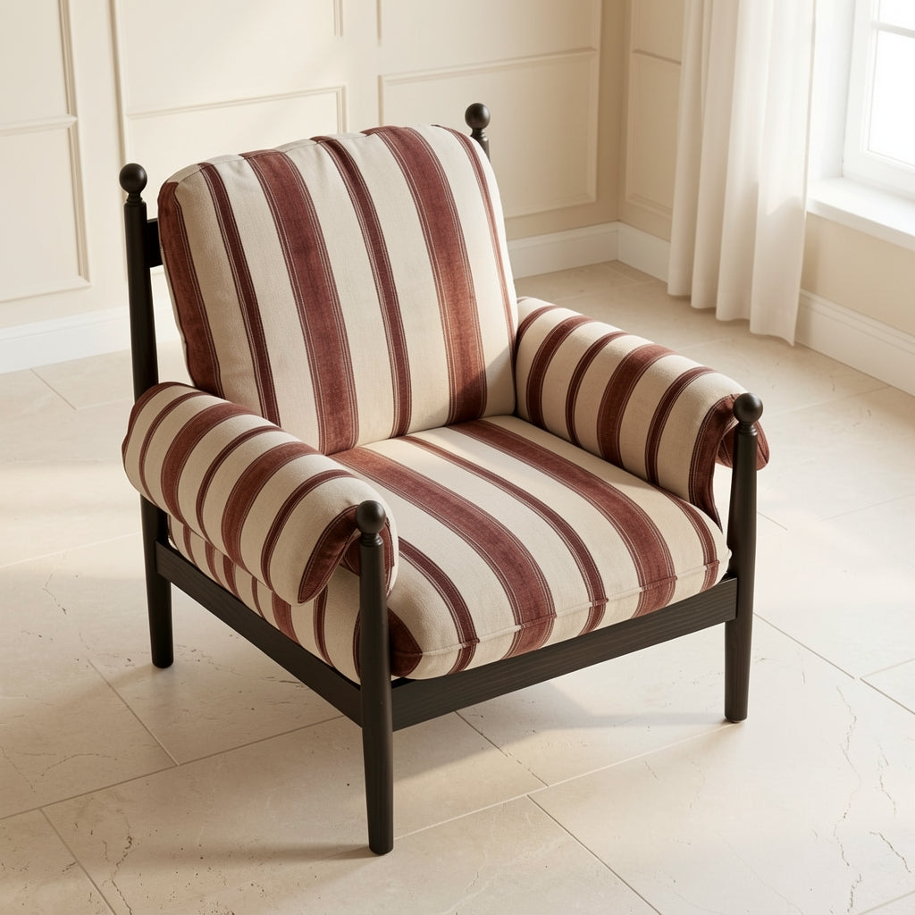 Striped Lounge Chair (赤乌椅) in elevated