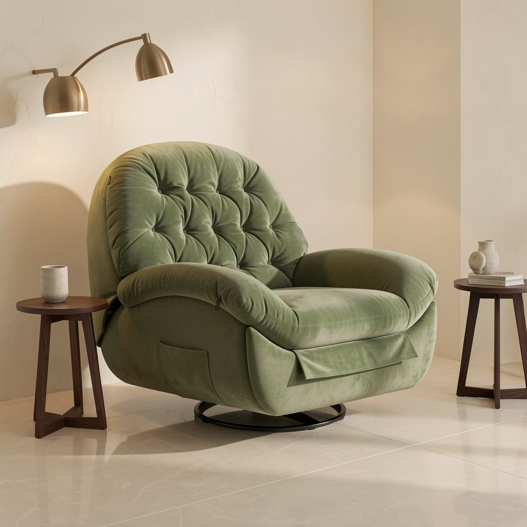 Green Lounge Chair (DYTT电动) in marble bronze
