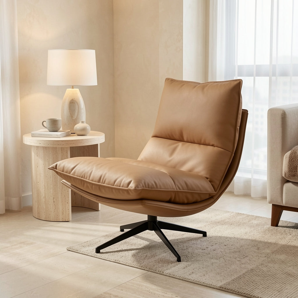 Curved Lounge Chair (H-6139转椅) in home staged