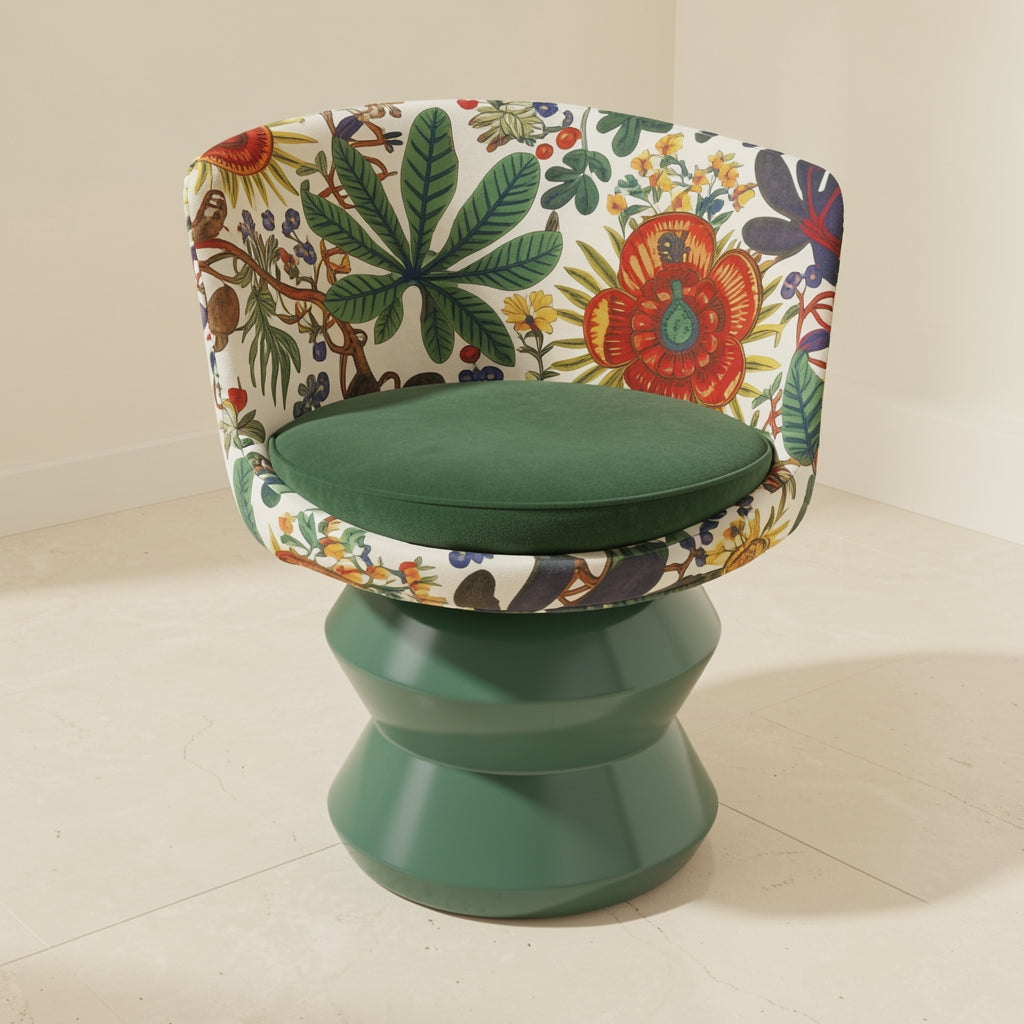 Floral Lounge Chair (DY001) in elevated