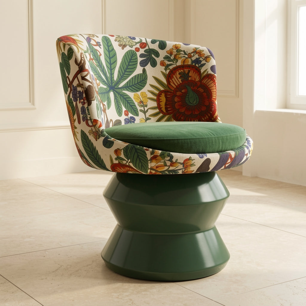 Floral Lounge Chair (DY001) in left