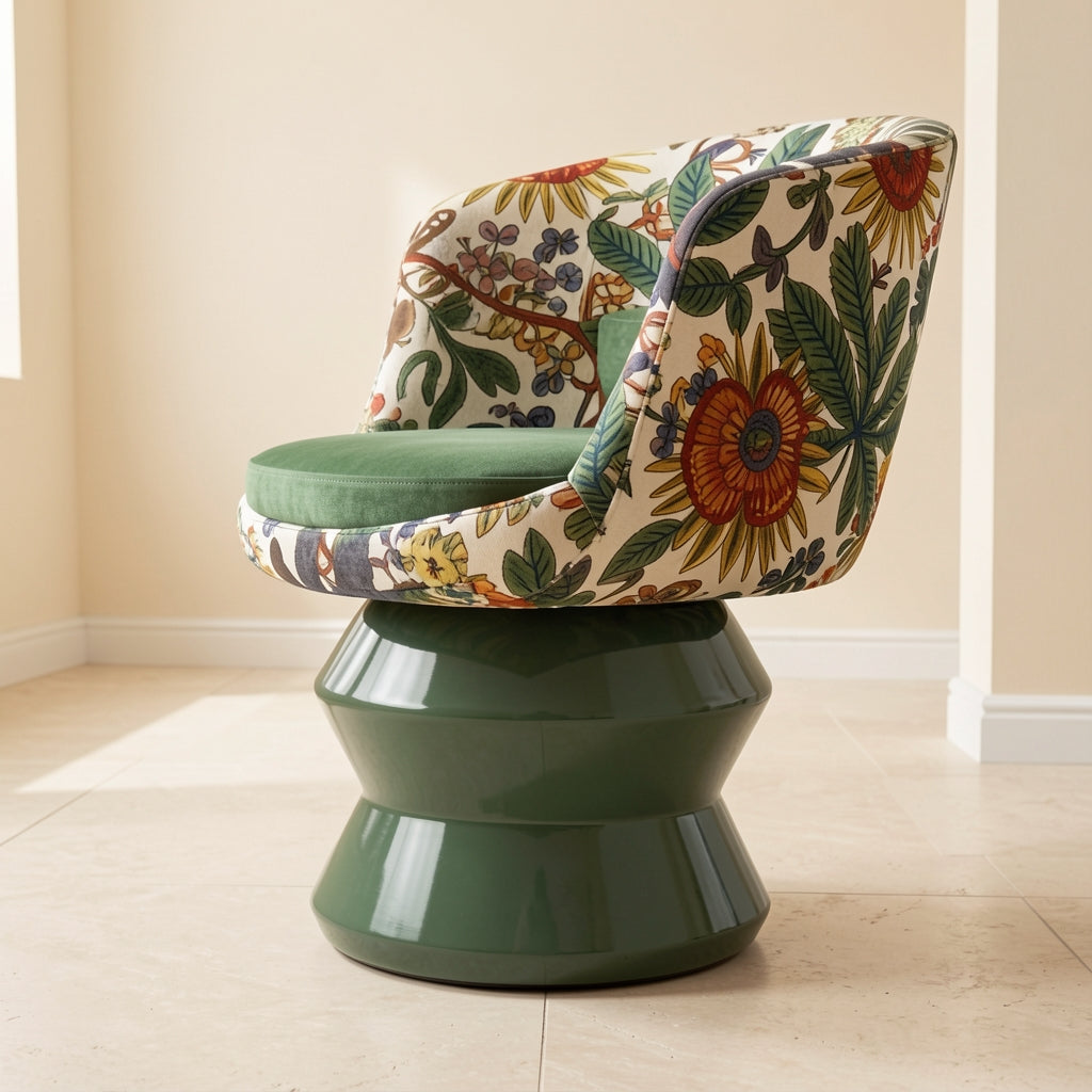 Floral Lounge Chair (DY001) in right