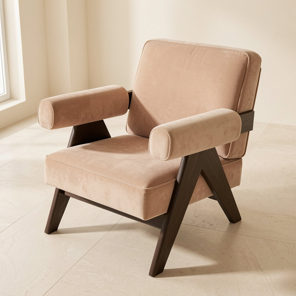 Mid-century Lounge Chair (DY653) in elevated
