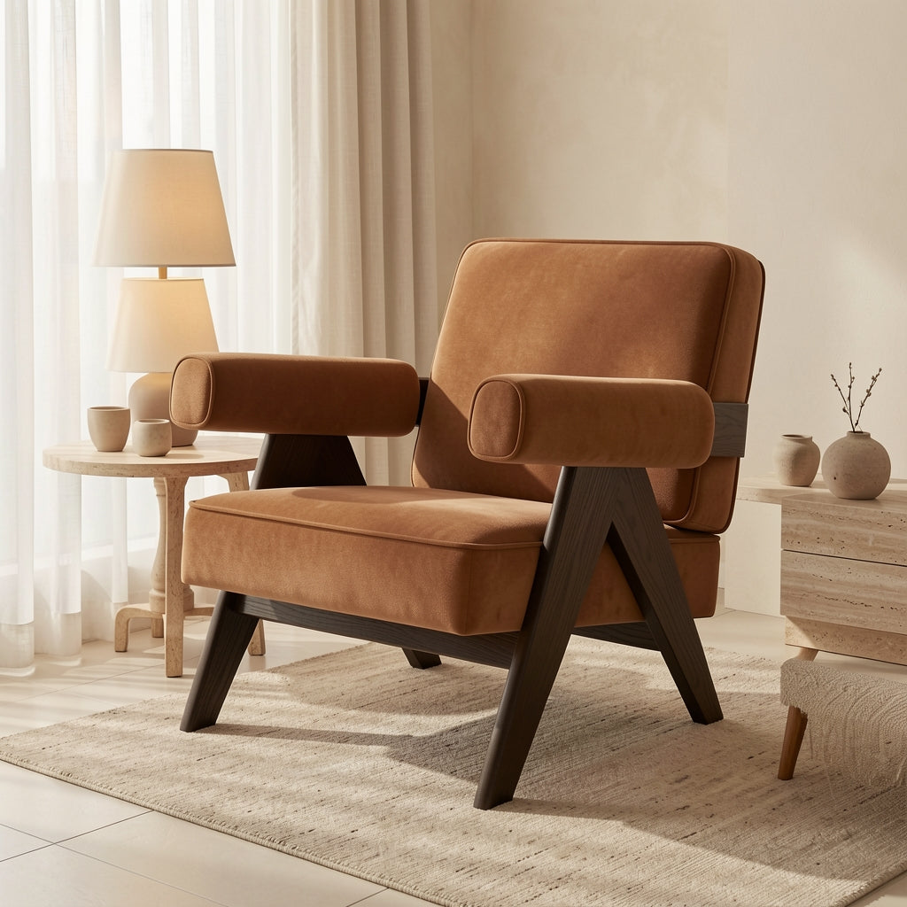 Mid-century Lounge Chair (DY653) in home staged