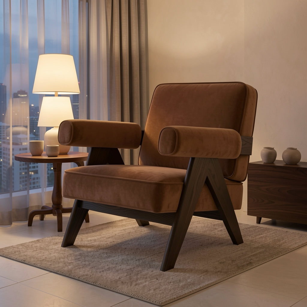 Mid-century Lounge Chair (DY653) in urban dusk