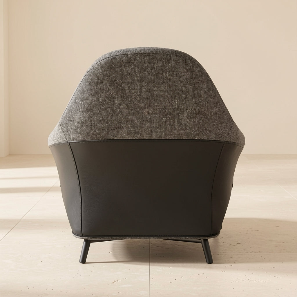 Gray Tweed Lounge Chair (DY920) in back