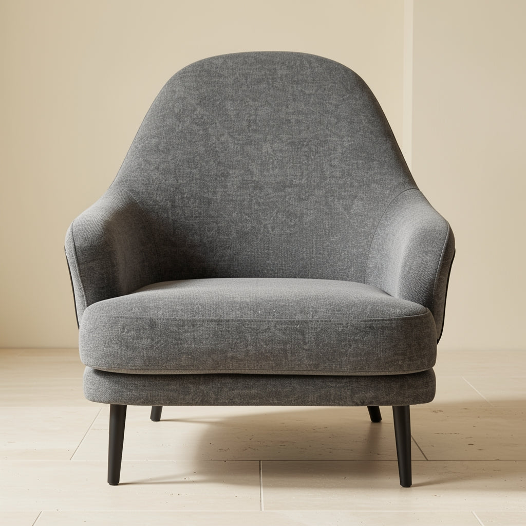 Gray Tweed Lounge Chair (DY920) in front