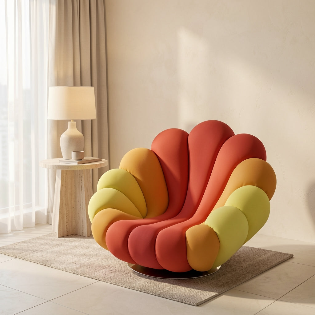 Colorful Lounge Chair (DY海葵转椅) in home staged