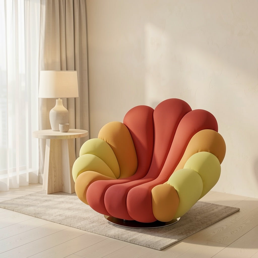 Colorful Lounge Chair (DY海葵转椅) in soft oak daylight