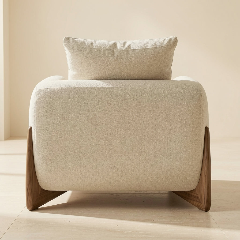 White Square Lounge Chair (DY69) in back