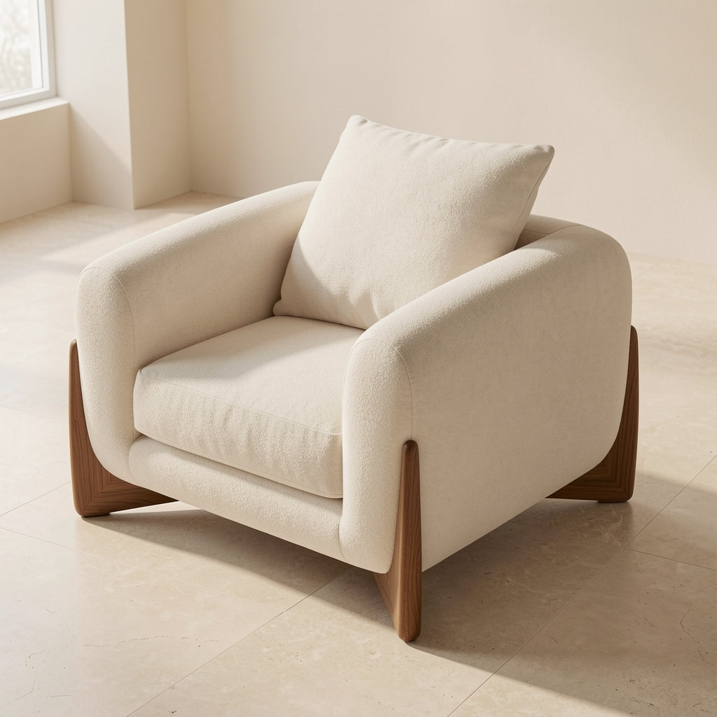 White Square Lounge Chair (DY69) in elevated