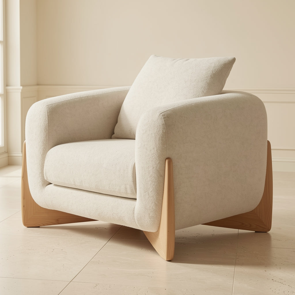 White Square Lounge Chair (DY69) in low