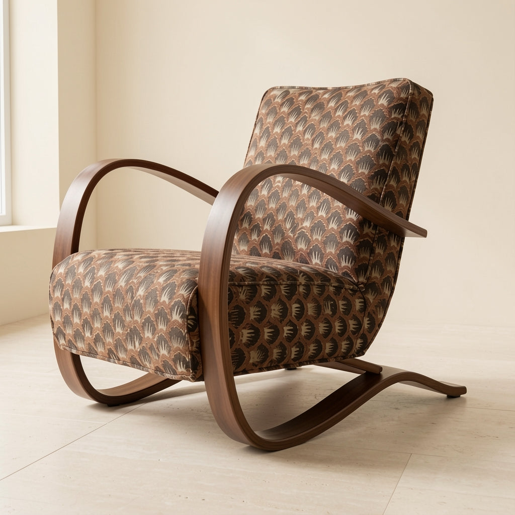 Patterned Lounge Chair (DY631) in left