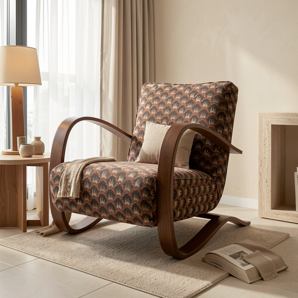 Patterned Lounge Chair (DY631) in home staged