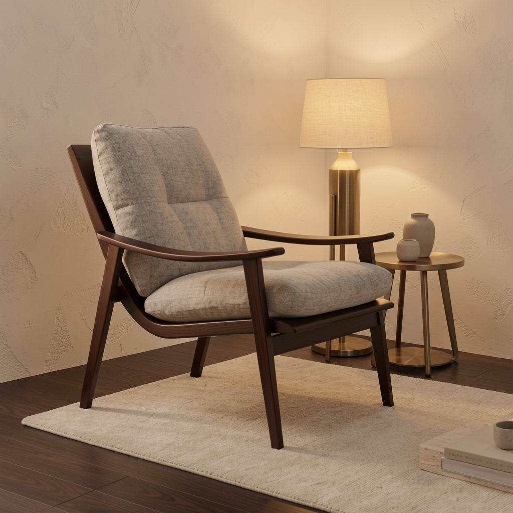 High-Back Lounge Chair (DY526) · Edition 2 in warm evening walnut
