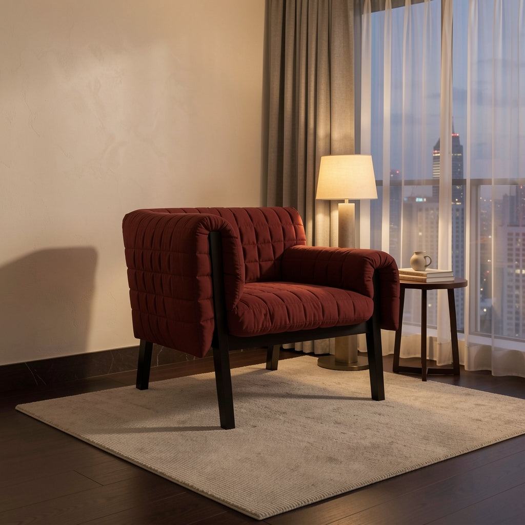 Quilted Lounge Chair (DY647) in urban dusk
