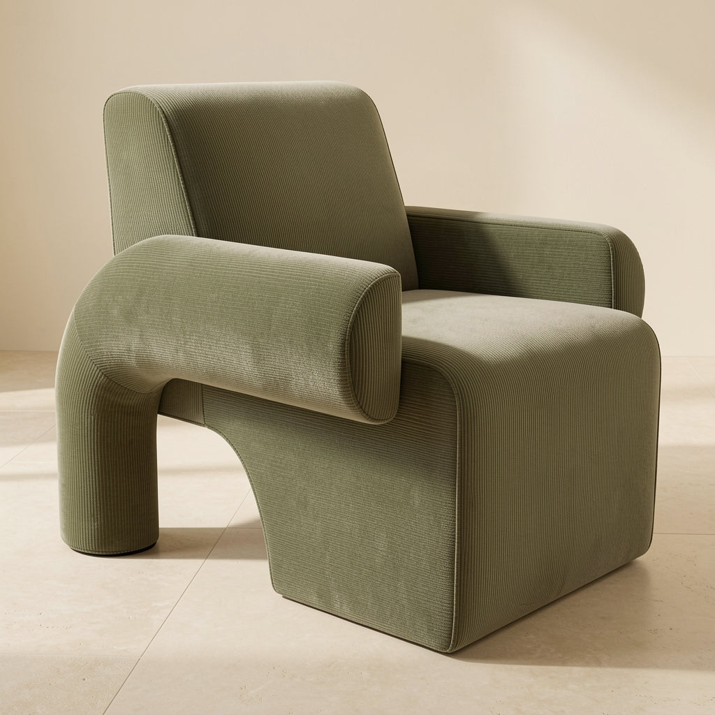 Green Lounge Chair (DY28) in left