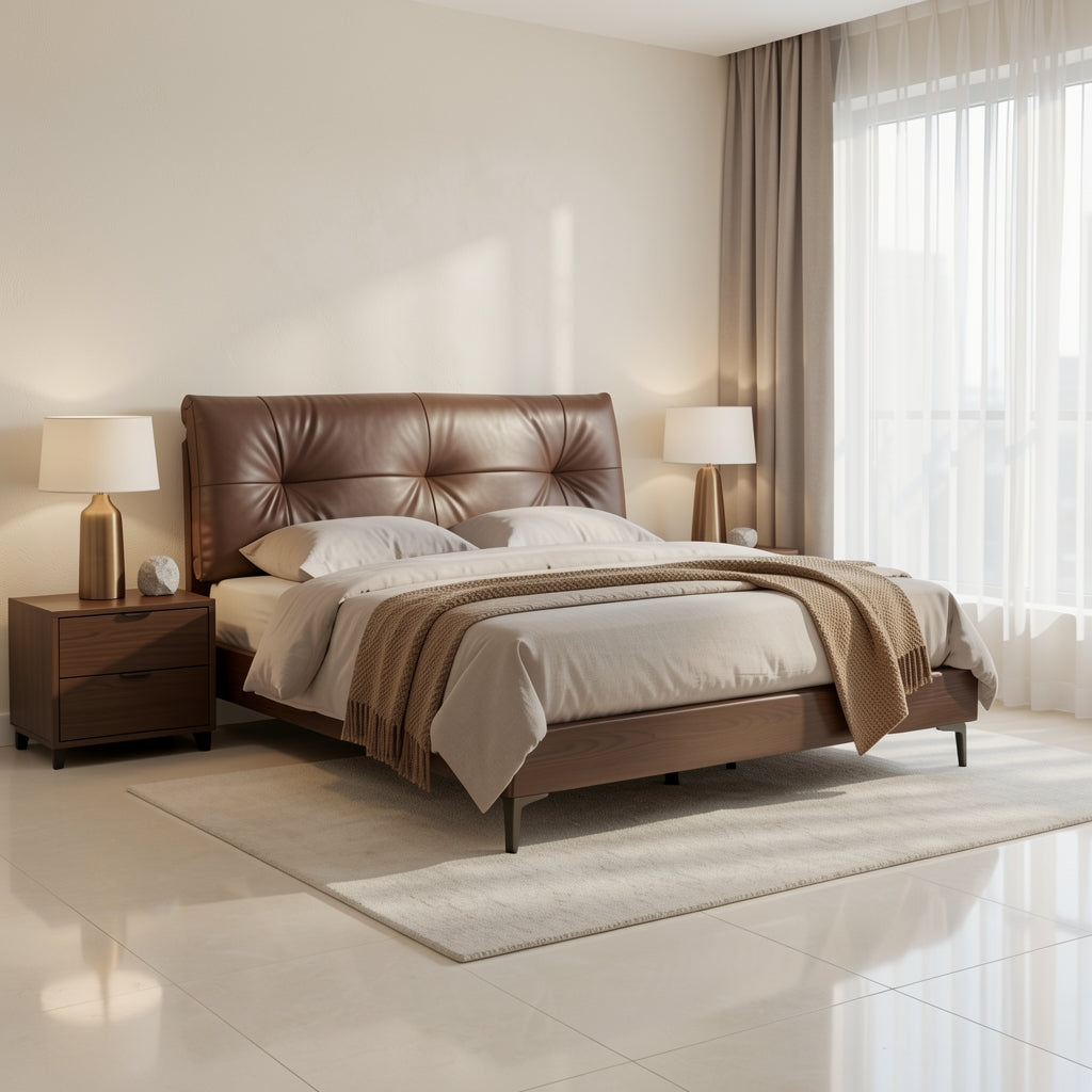 Large Bed (DYJW02) in marble bronze