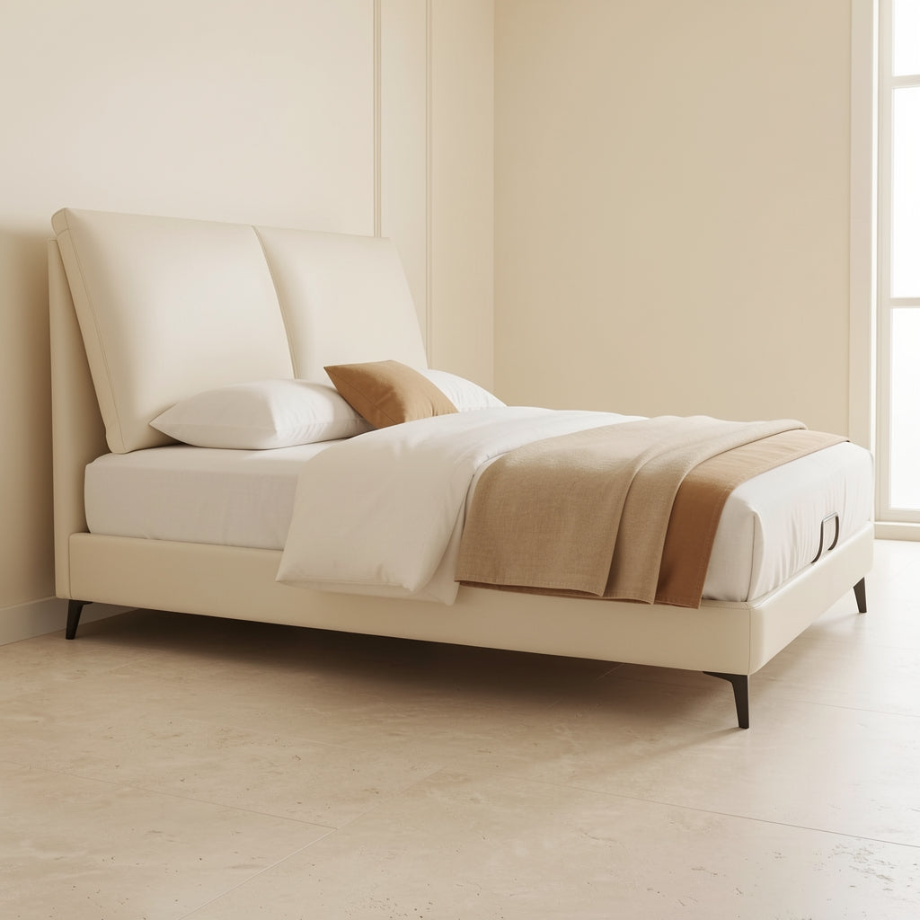 White Bed (DYLX小象耳朵) in left