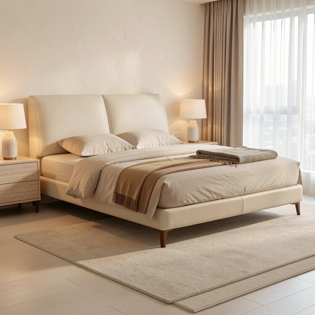 White Bed (DYLX小象耳朵) in home staged