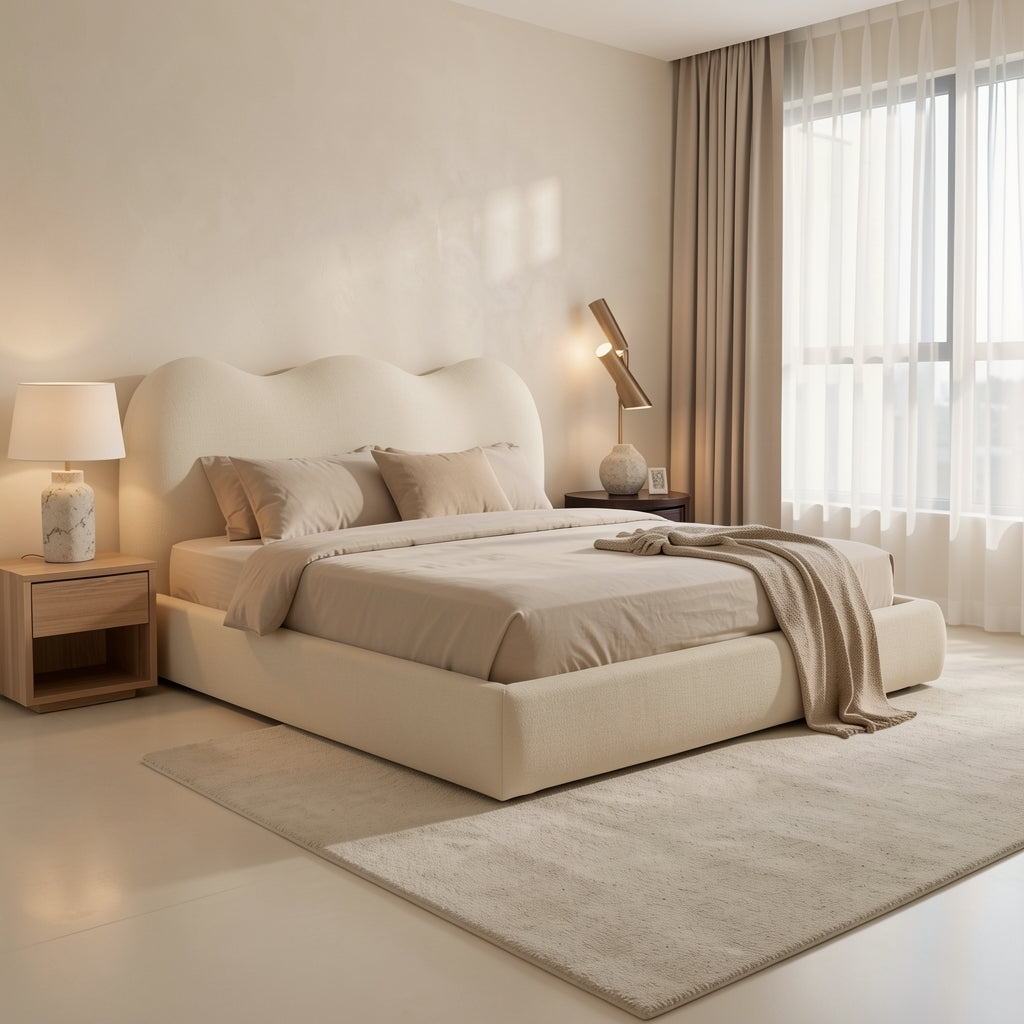 Cloud Bed (DYMD云朵床) in marble bronze