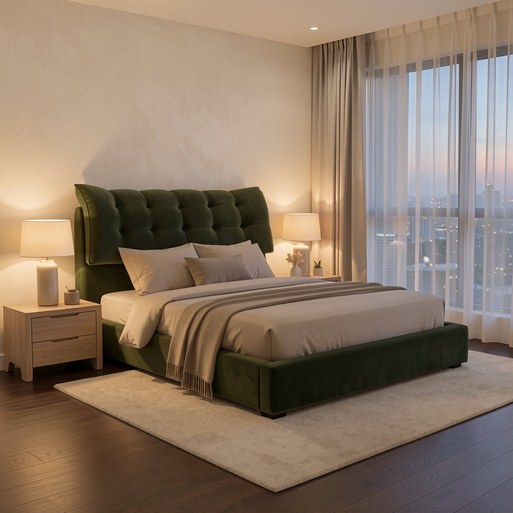 Green Bed (DYX1803齐边) in urban dusk