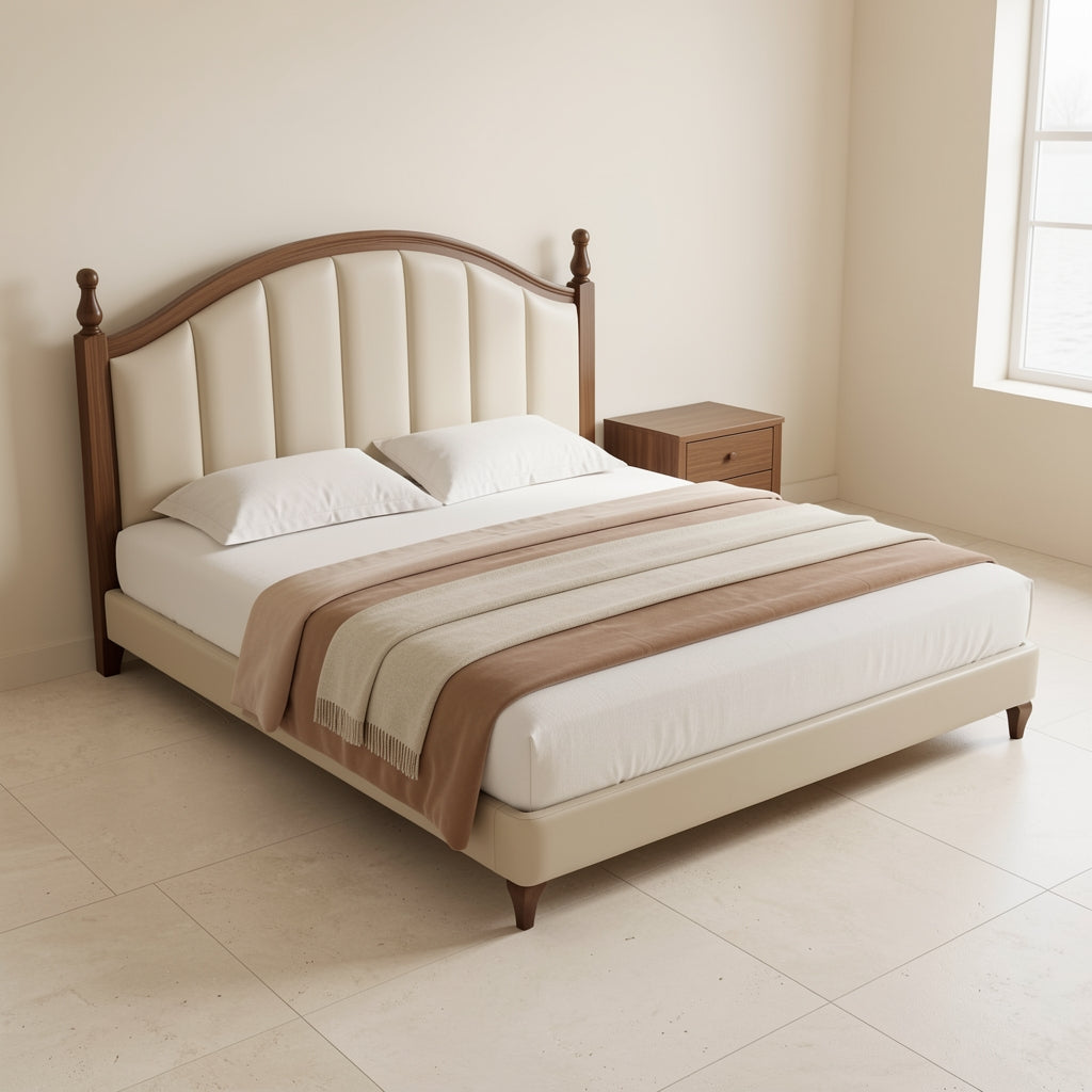 Tufted Headboard Bed (DYLX101) in elevated