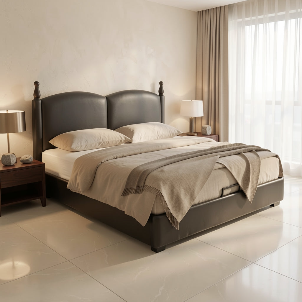 Simple Bed (DYLX104) in marble bronze