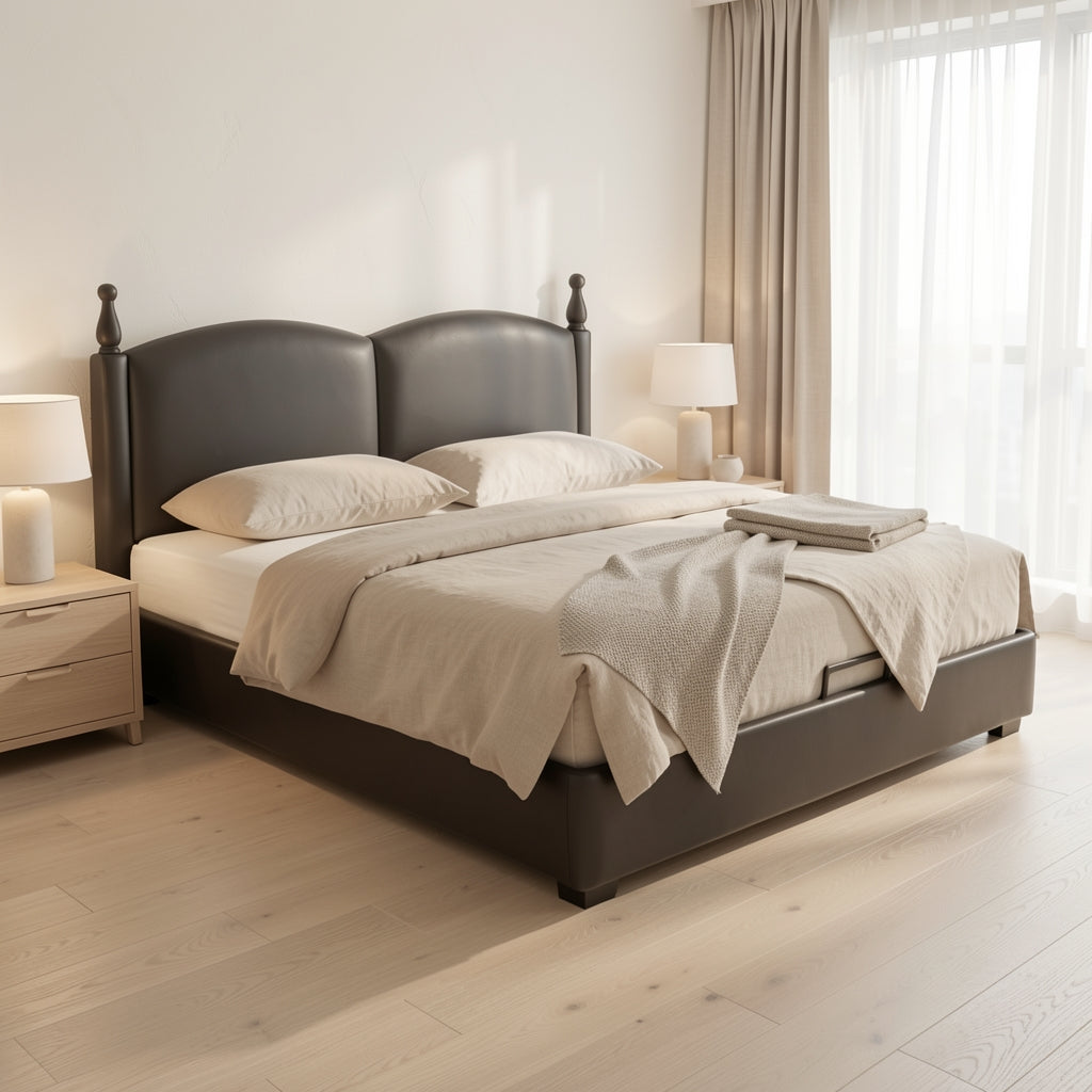 Simple Bed (DYLX104) in soft oak daylight
