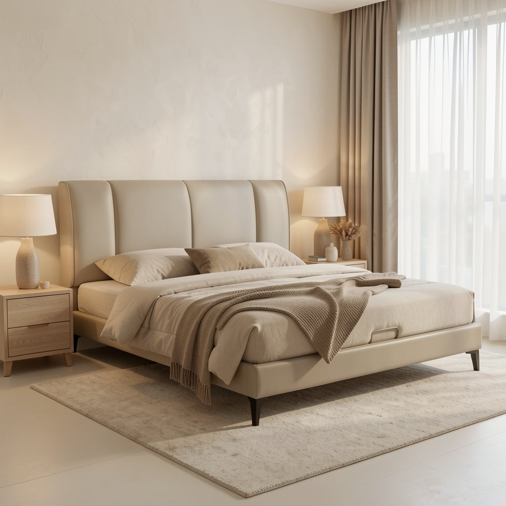 Light Bed (VDYMS207) in tonal taupe cocoon
