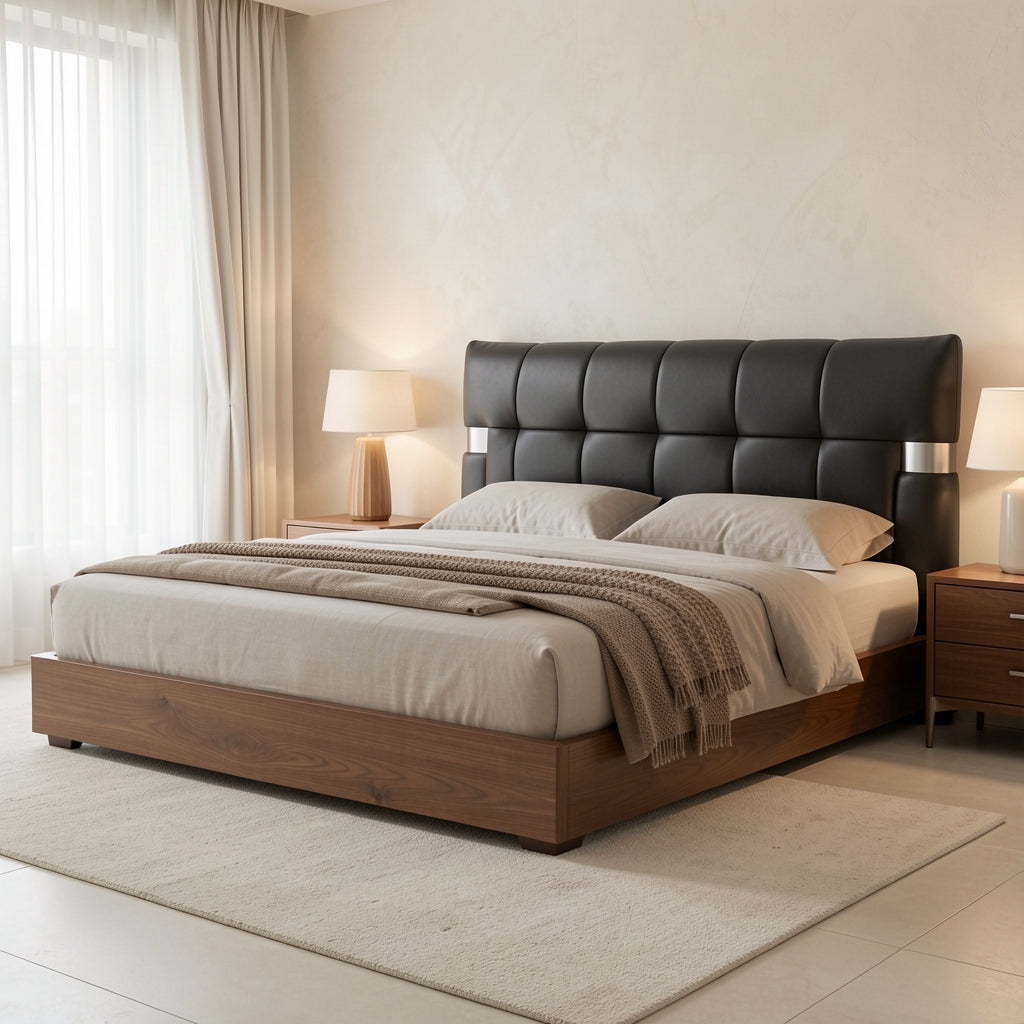 Black Bed (DYMS208) in home staged