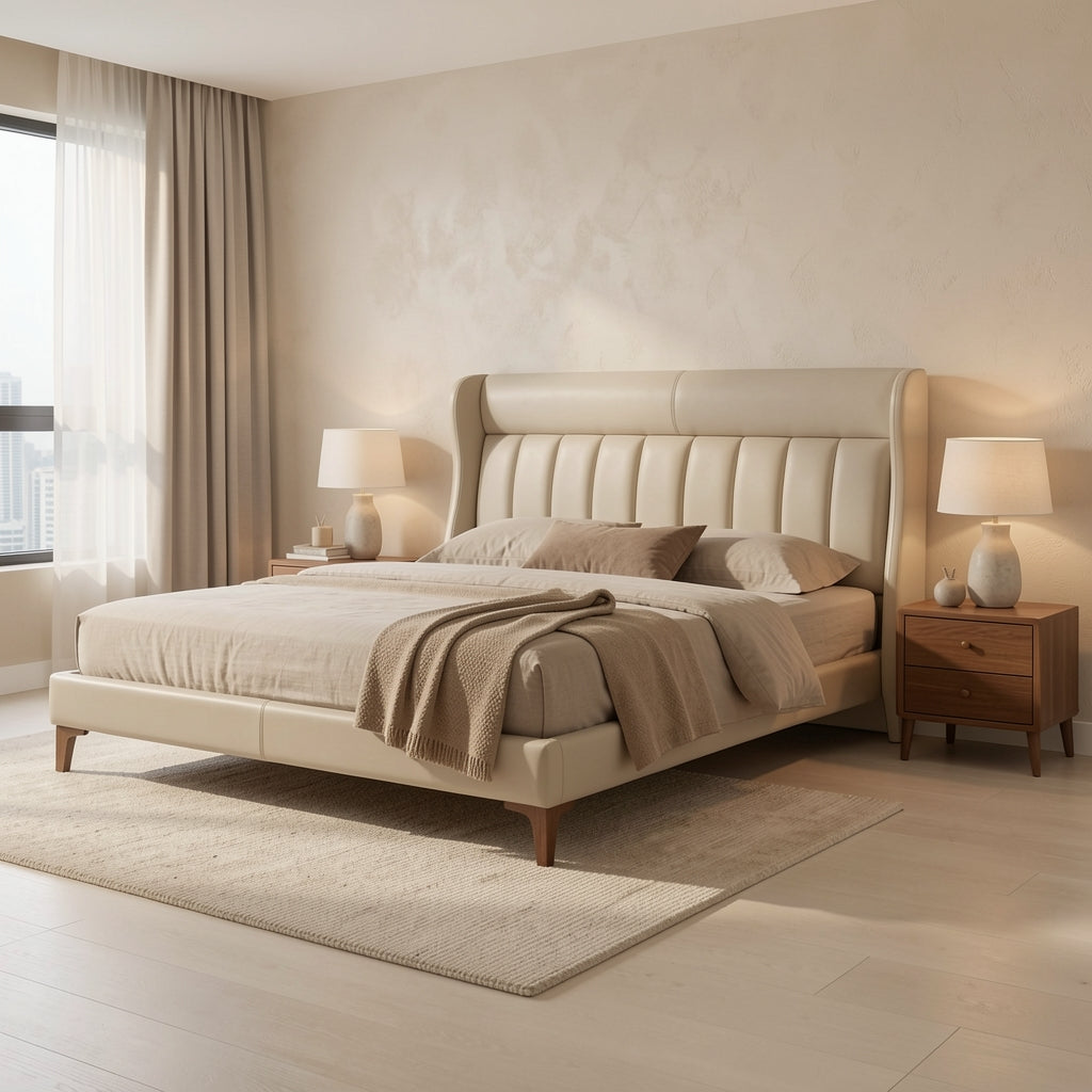 Light Bed (DYMS2010) in tonal taupe cocoon