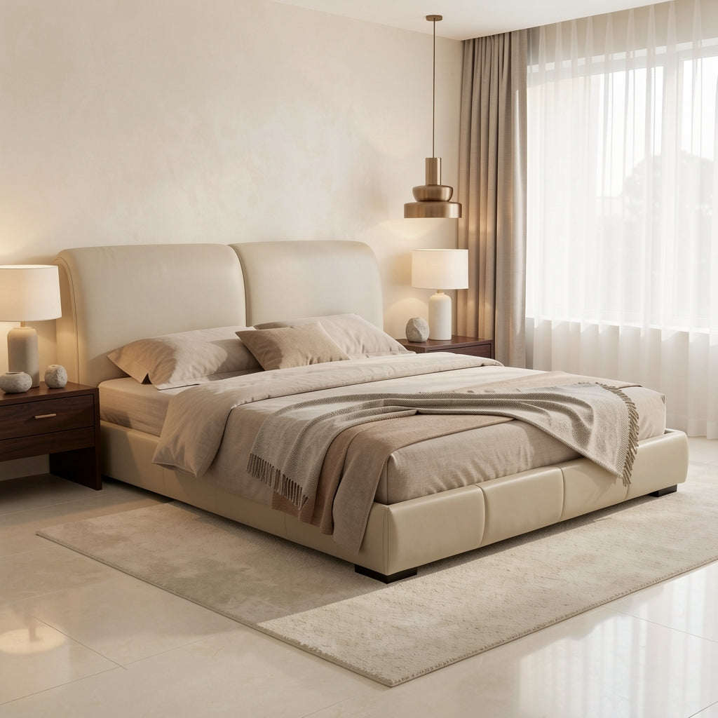 Simple Bed (DYJM1309) in marble bronze