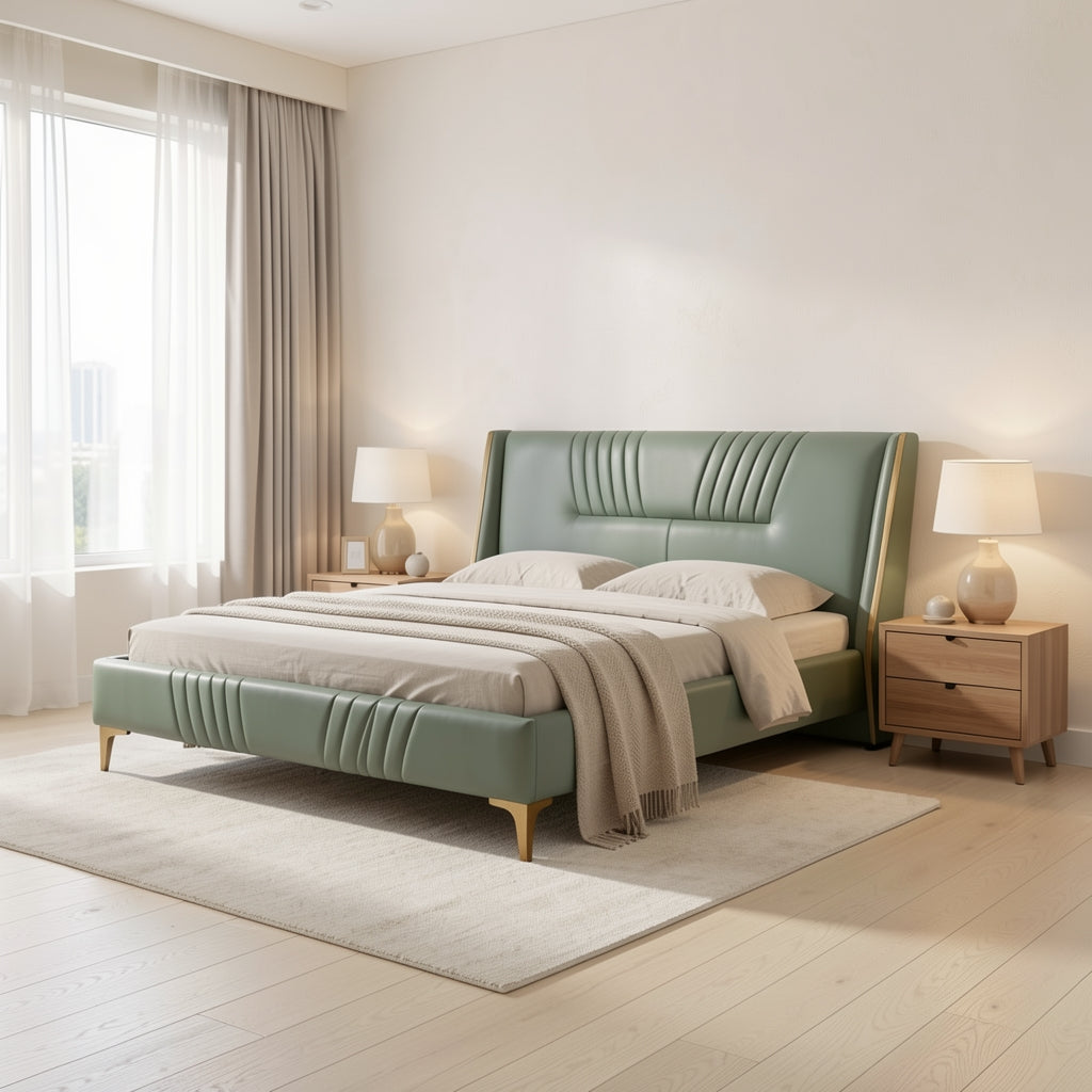 Tufted Bed (JUDS24) in soft oak daylight