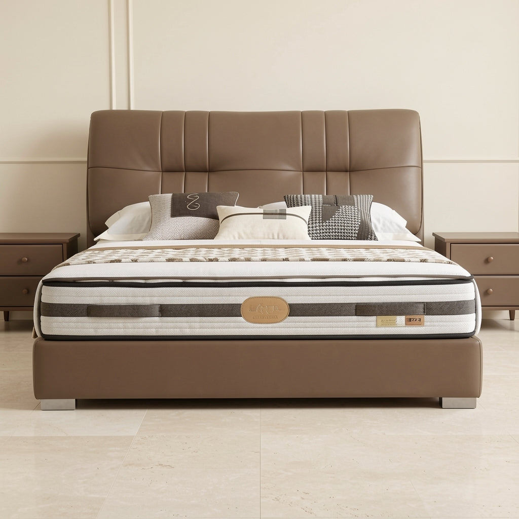 Brown Houndstooth Bed (DYZ8912) in front