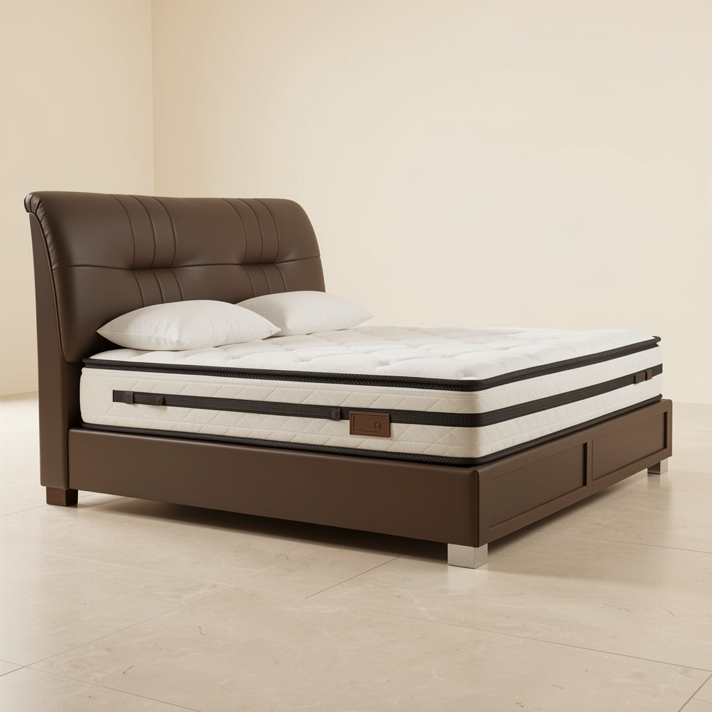 Brown Houndstooth Bed (DYZ8912) in right