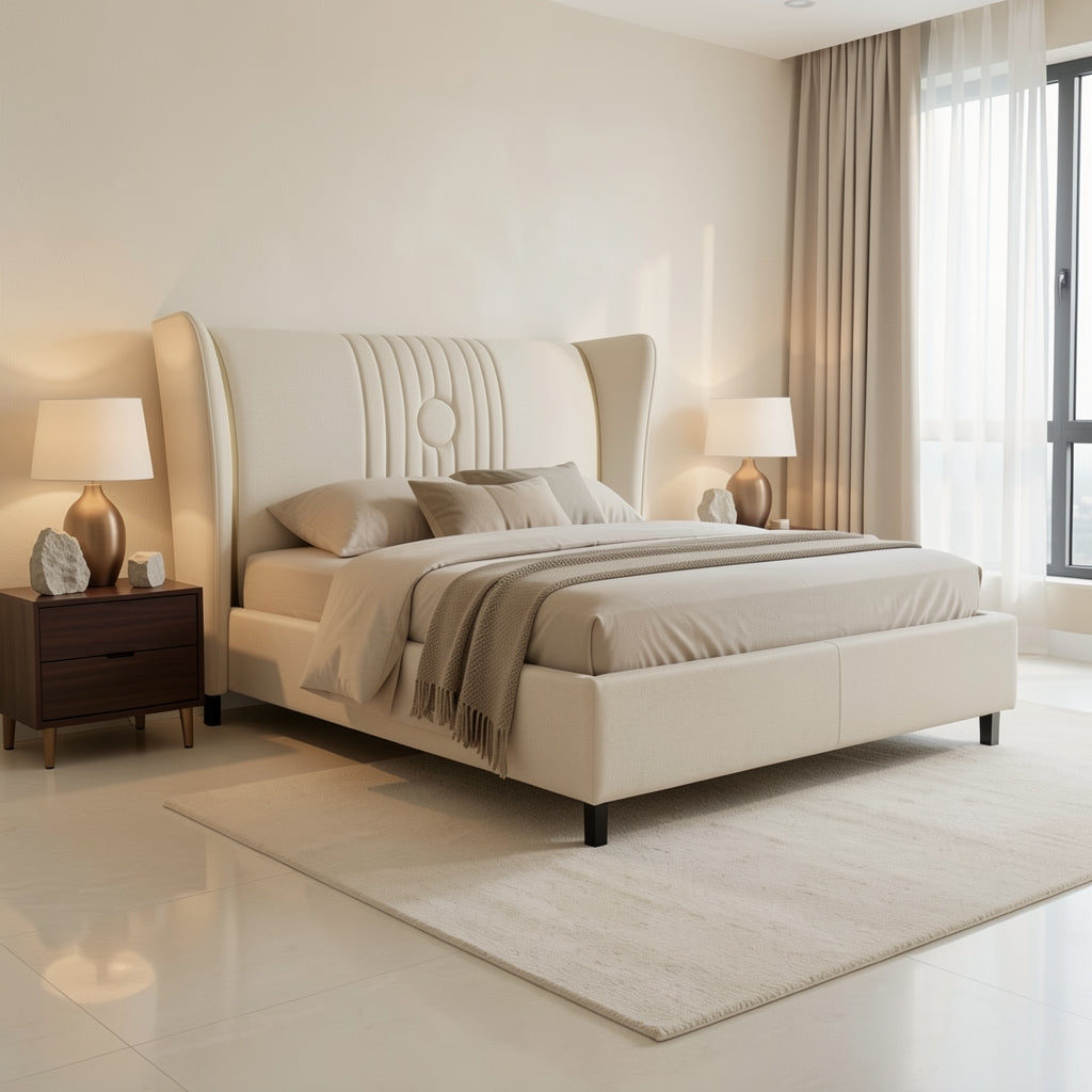 Modern Bed (DYGD611) in marble bronze